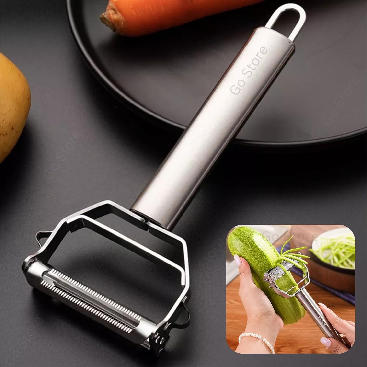 Multi-Functional Fruit & Veggie Shredder, Slicer & Grater