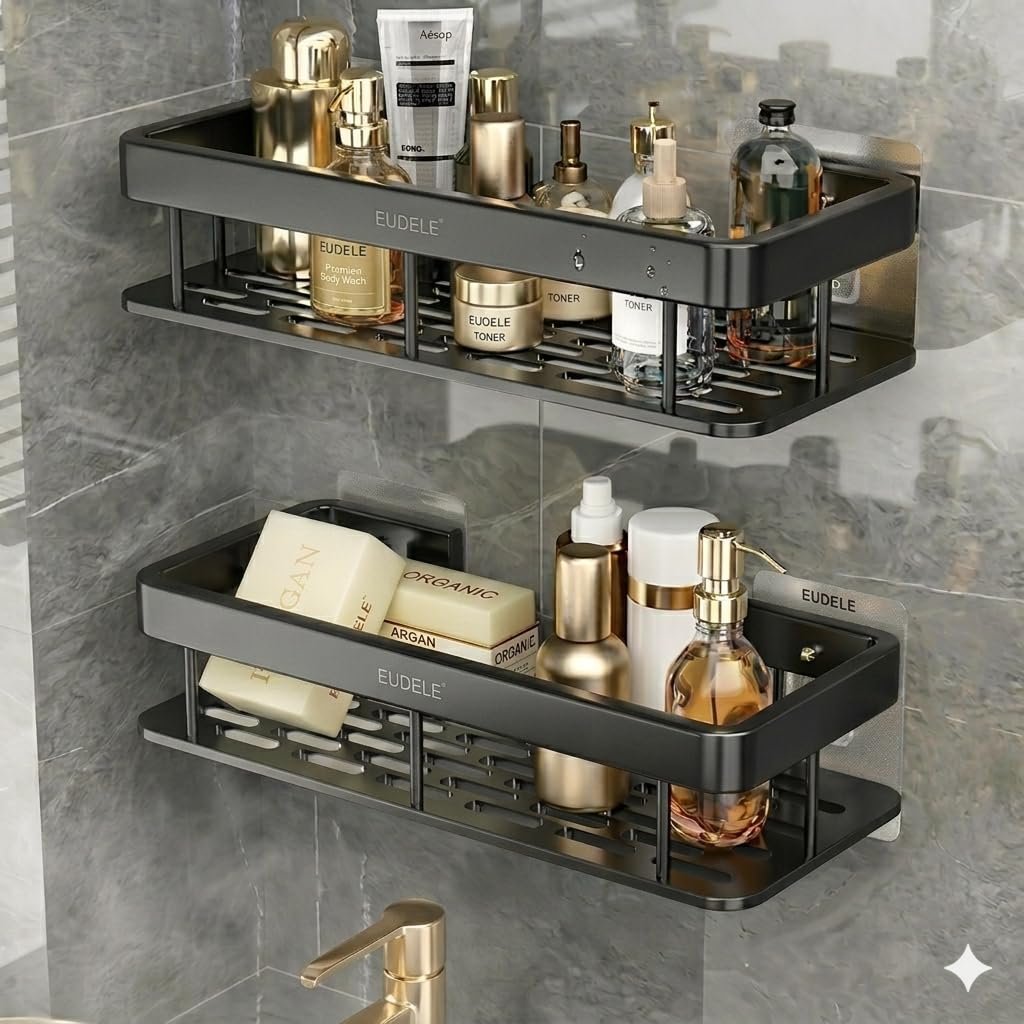 Self-Adhesive Bathroom Wall Shelf Organizer