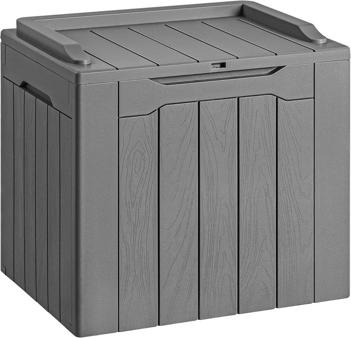 UV-Resistant Indoor and Outdoor Multipurpose Storage Box with Lockable Lid