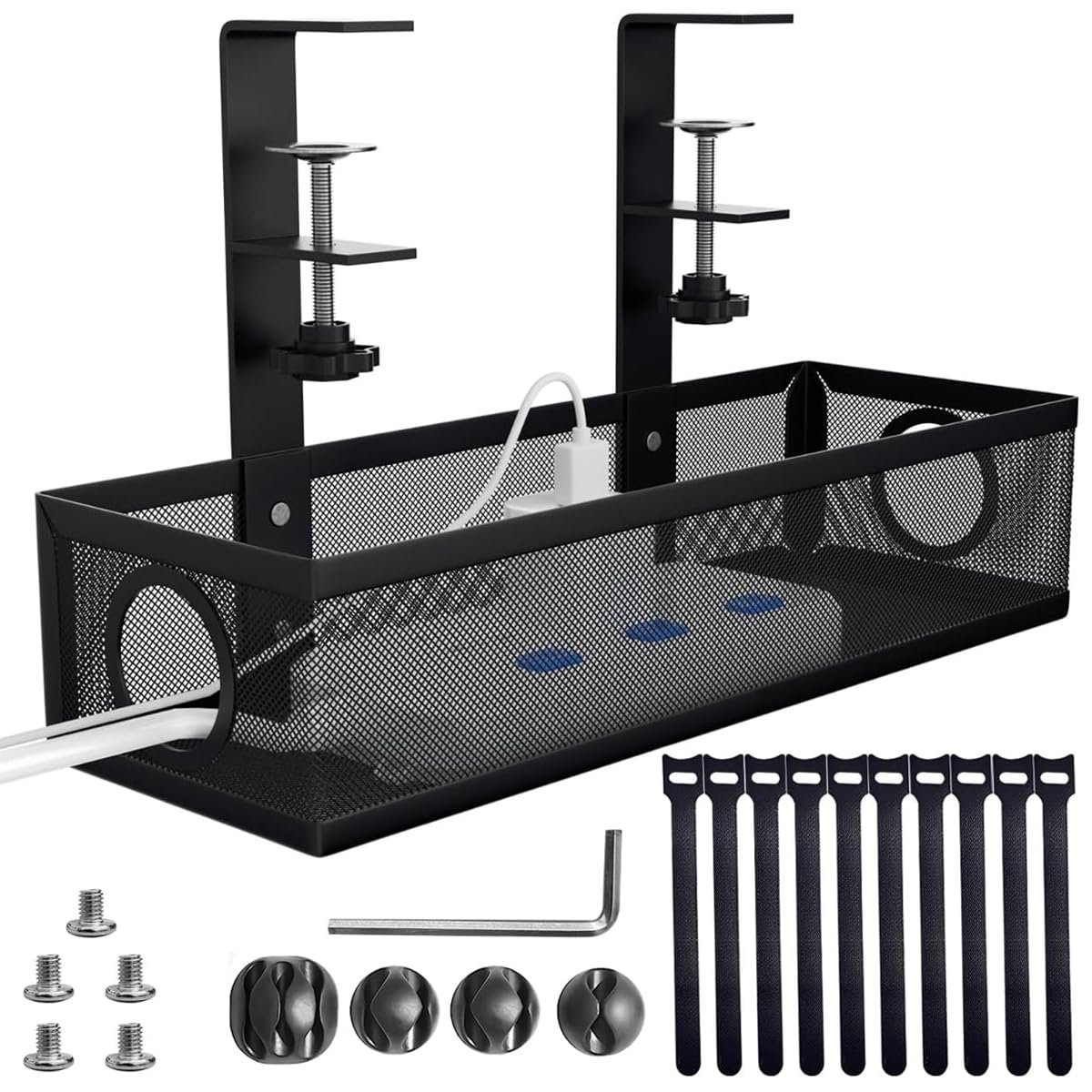 Under-Desk Cable Organizer Rack
